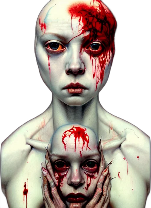 face, mask, creature, photorealistic transparent PNG cut-out