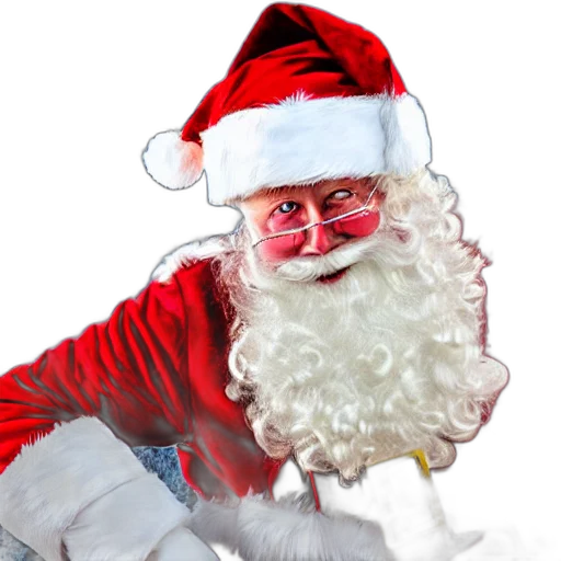 photorealistic, 3d render, santa, claus transparent PNG cut-out