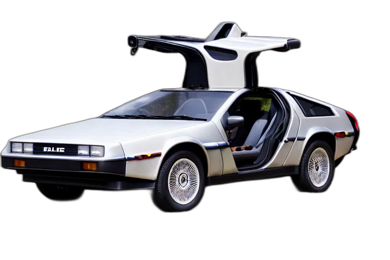 car, robot, concept art, delorean transparent PNG cut-out