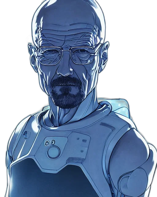 robot, face, staff, mask, comic book art, concept art, cyberpunk, cartoon transparent PNG cut-out