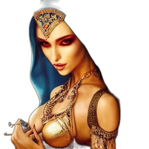 jewelry, fantasy art, concept art, pixel art, comic book art, beautiful, arabian, belly transparent PNG cut-out