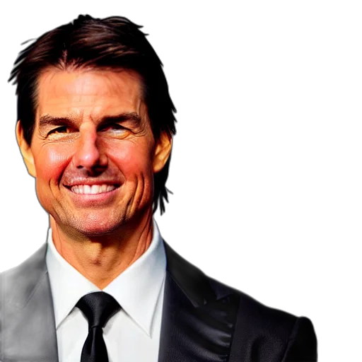 jacket, photorealistic, tom, cruise, head, made, out, citrons transparent PNG cut-out