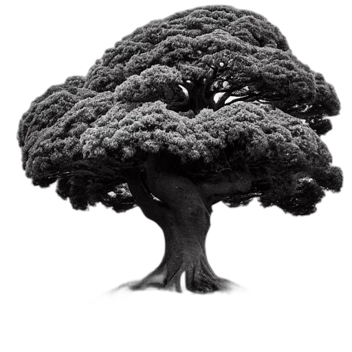 tree, crown, hair, hat, photorealistic, 3d render, concept art, award transparent PNG cut-out
