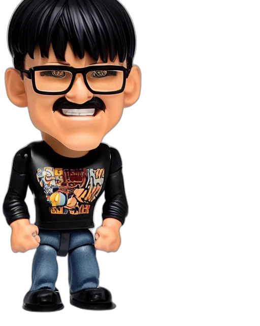 cartoon, 3d render, plastic, action transparent PNG cut-out