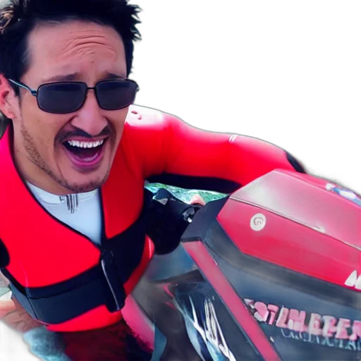 markiplier, jet, ski, screaming transparent PNG cut-out