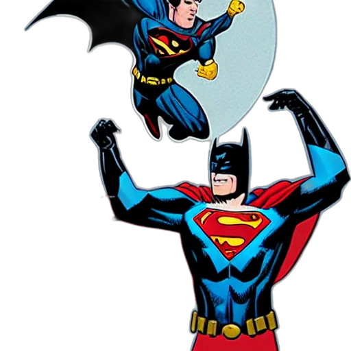comic book art, concept art, cartoon, batman transparent PNG cut-out