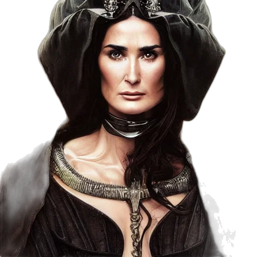 face, crown, fantasy art, photorealistic transparent PNG cut-out