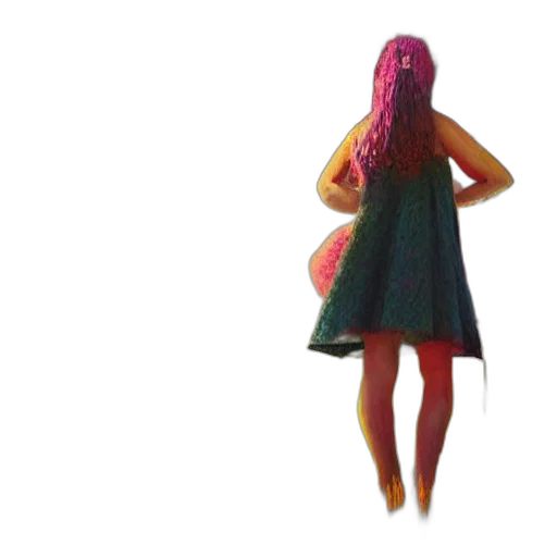 dress, hair, creature, jacket transparent PNG cut-out