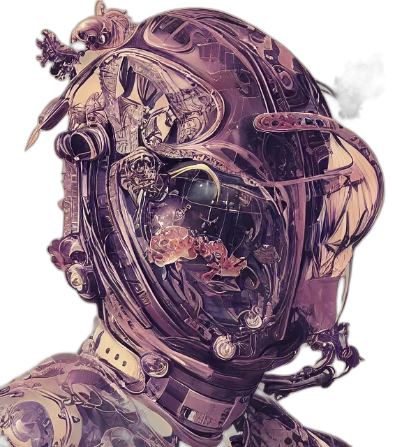 robot, mask, face, creature transparent PNG cut-out