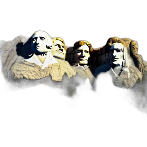 crown, mask, face, photorealistic, 3d render, concept art, mount, rushmore transparent PNG cut-out