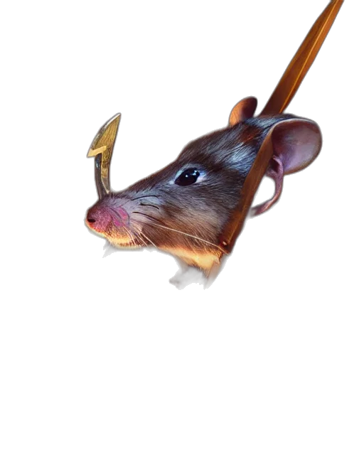 animal, staff, hat, crown, photorealistic, 3d render, concept art, watercolor transparent PNG cut-out