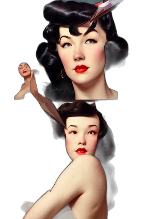 face, photorealistic, concept art, 3d render transparent PNG cut-out
