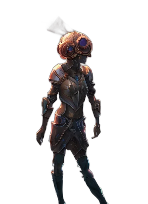 robot, mask, staff, creature transparent PNG cut-out