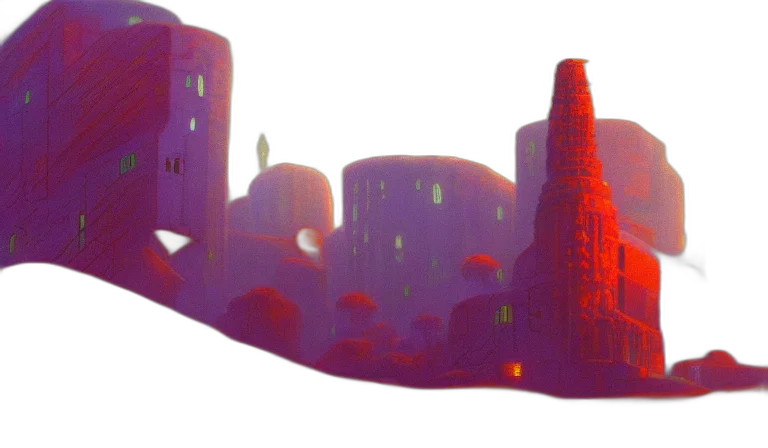 concept art, vaporwave, 3d render, pixel art transparent PNG cut-out