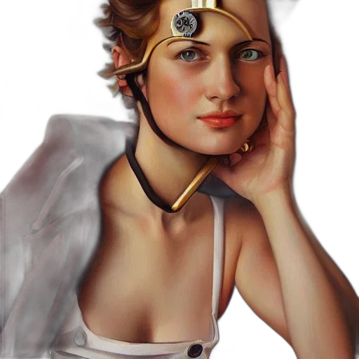 jewelry, crown, face, robot transparent PNG cut-out
