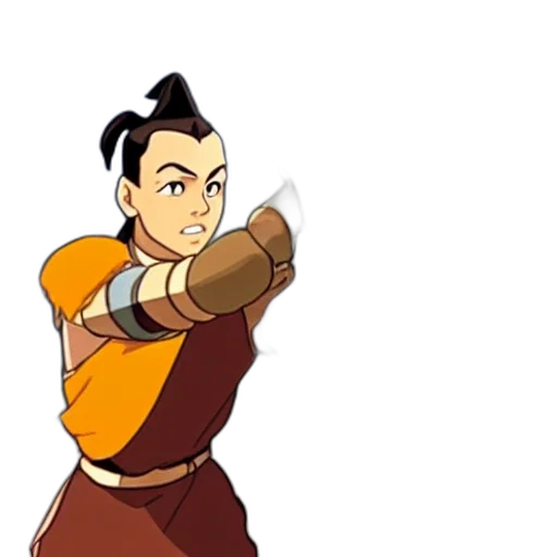 staff, weapon, sword, jacket, cartoon, concept art, anime, pixel art transparent PNG cut-out