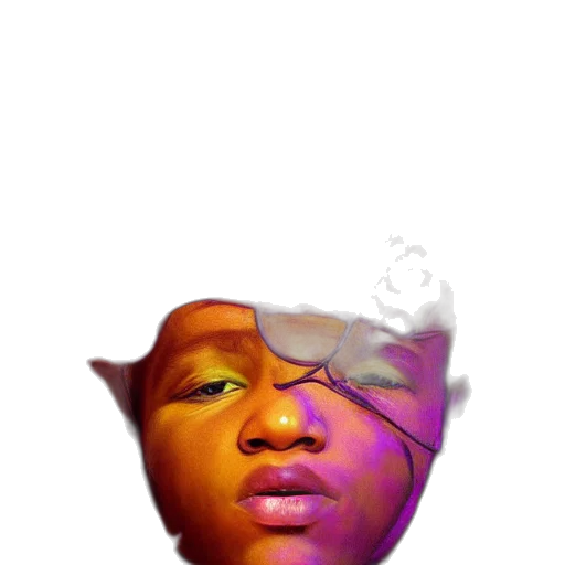 mask, face, dragon, crown, vaporwave, photorealistic, 3d render, concept art transparent PNG cut-out