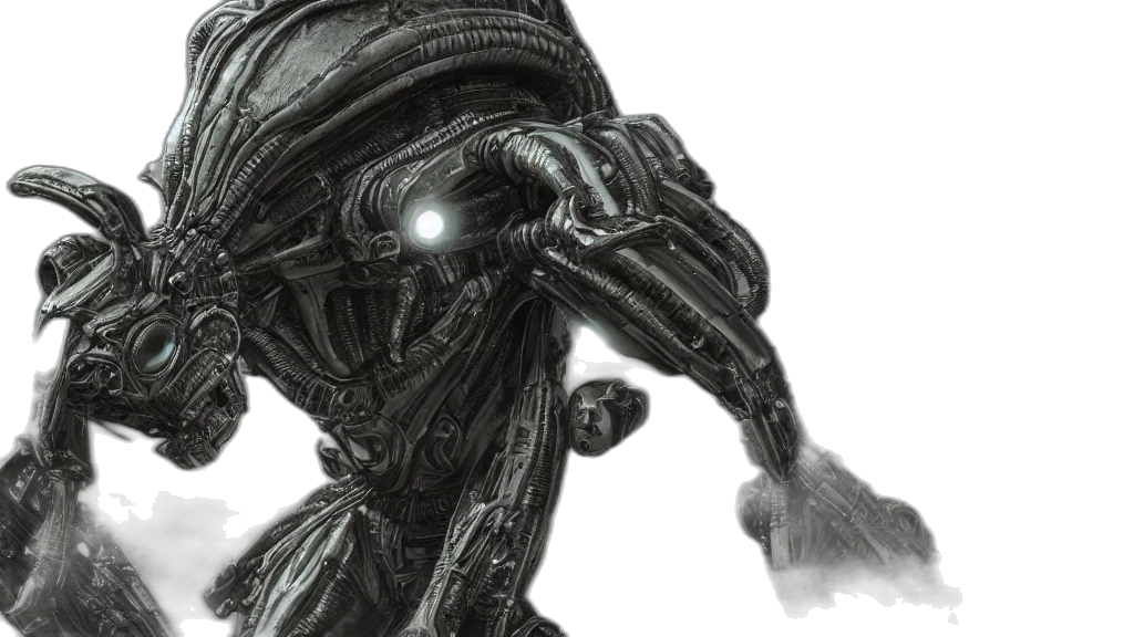 robot, creature, concept art, comic book art, 3d render, fantasy art, outer space, aliens transparent PNG cut-out