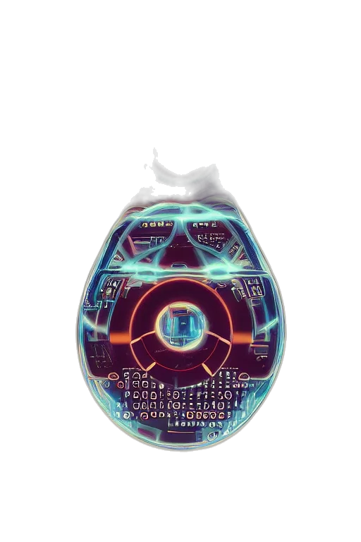 mask, robot, vaporwave, cyberpunk transparent PNG cut-out