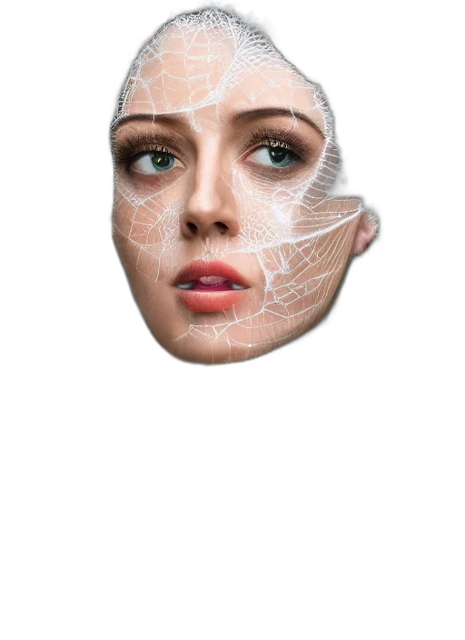 mask, face, robot, jewelry, photorealistic, 3d render, concept art, cyberpunk transparent PNG cut-out