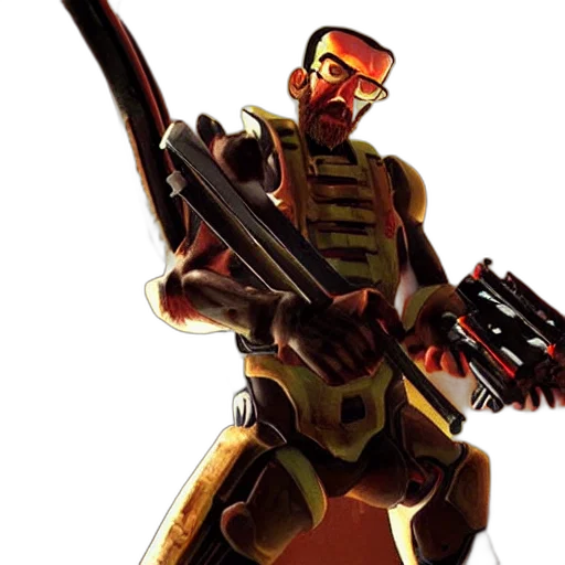 robot, weapon, staff, concept art transparent PNG cut-out