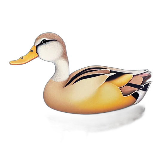 animal, 3d render, photorealistic, duck transparent PNG cut-out