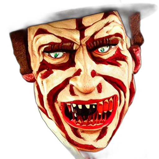 mask, face, 3d render, concept art, photorealistic, freddy, krueger, but transparent PNG cut-out