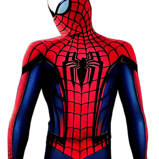 jacket, mask, comic book art, concept art, 3d render, photorealistic, spider-man, movie transparent PNG cut-out