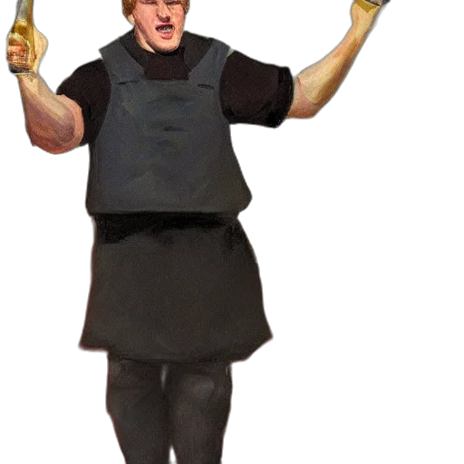 staff, food, concept art, cartoon, golden, portrait, gordon, ramsay transparent PNG cut-out