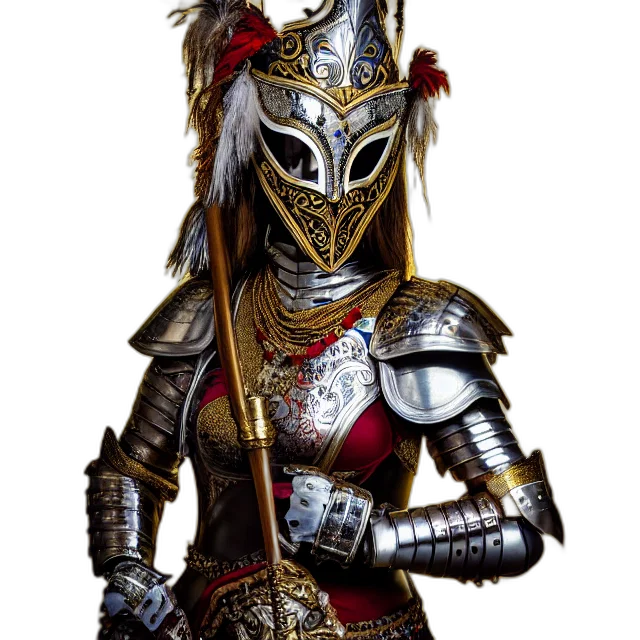 mask, sword, jewelry, staff, fantasy art, concept art, photorealistic, 3d render transparent PNG cut-out