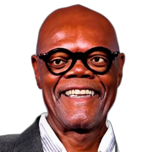 face, staff, animal, jacket, photorealistic, cartoon, samuel, jackson transparent PNG cut-out