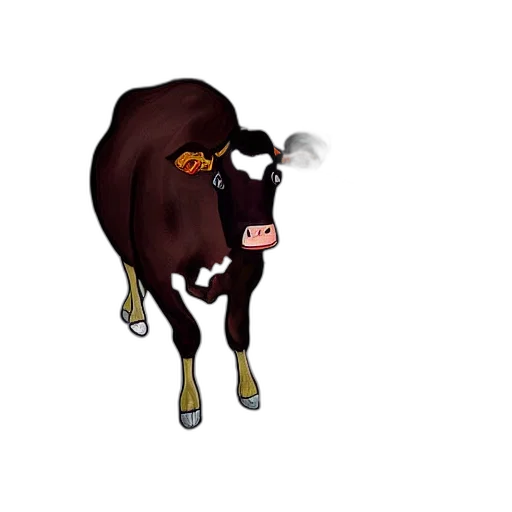 animal, creature, concept art, pixel art, cartoon, photorealistic, cow, steals transparent PNG cut-out