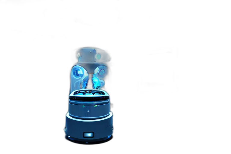 robot, bottle, staff, creature transparent PNG cut-out