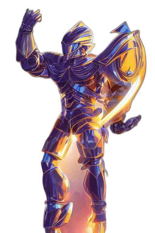robot, staff, weapon, sword, concept art, comic book art, fantasy art, 3d render transparent PNG cut-out