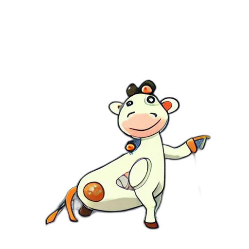 animal, creature, staff, dragon, concept art, cartoon, pixel art, anime transparent PNG cut-out