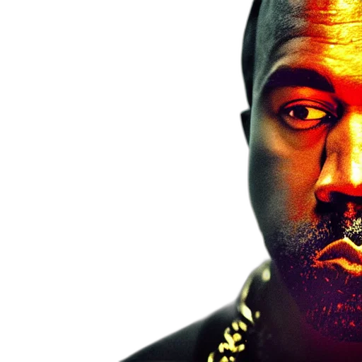 face, photorealistic, kanye, west transparent PNG cut-out