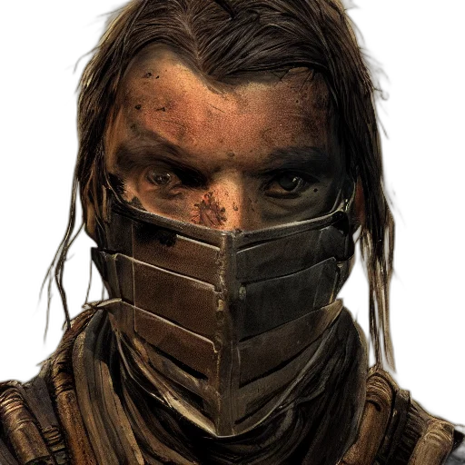 face, mask, weapon, staff transparent PNG cut-out