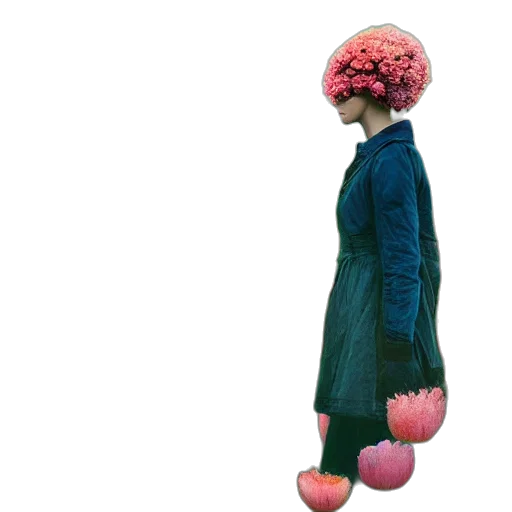 hat, umbrella, jacket, flower transparent PNG cut-out