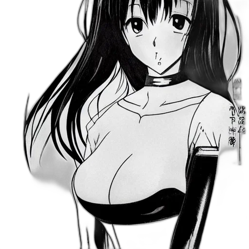 dress, robot, staff, anime, cartoon, pencil sketch, concept art, monochrome transparent PNG cut-out
