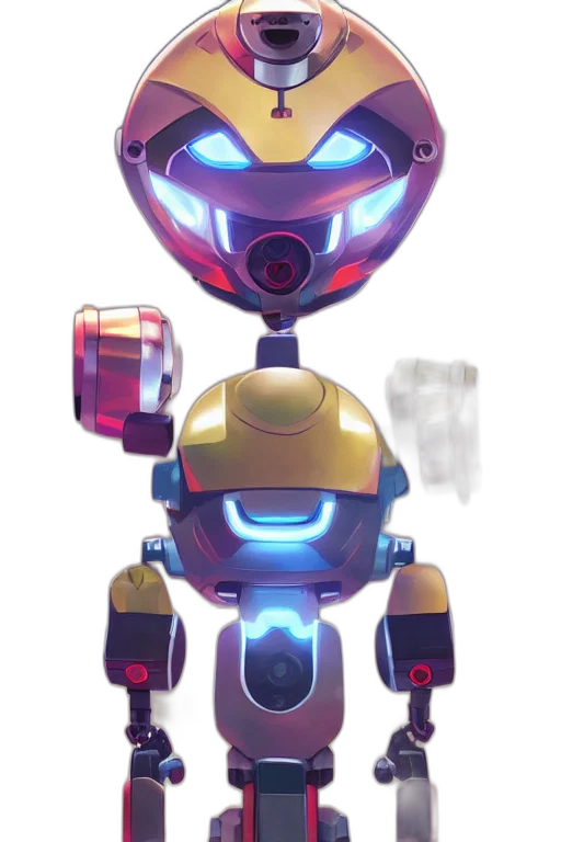 robot, weapon, concept art, 3d render transparent PNG cut-out