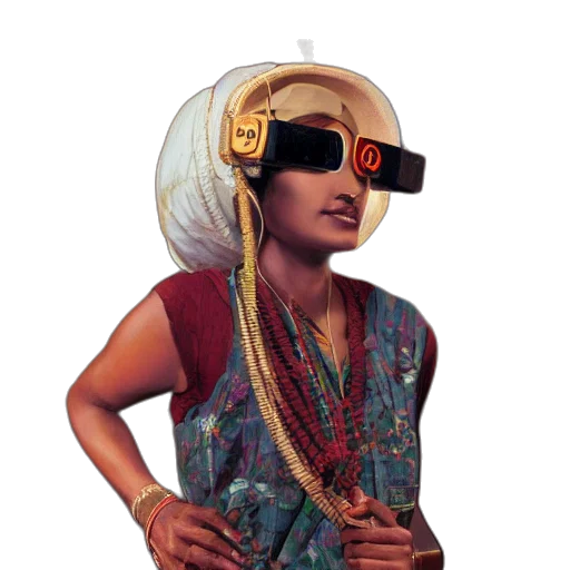 face, mask, staff, jewelry transparent PNG cut-out