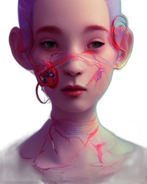 mask, face, creature, robot, concept art, cyberpunk, fantasy art, photorealistic transparent PNG cut-out