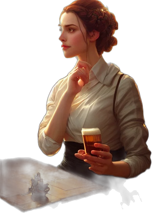 staff, face, dress, crown, concept art, oil painting, fantasy art, photorealistic transparent PNG cut-out