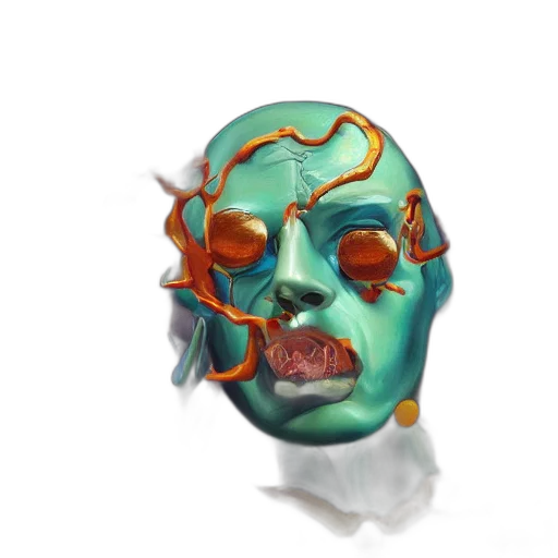 mask, face, crown, staff transparent PNG cut-out