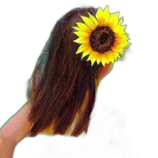 hair, flower, crown, staff, photorealistic, oil painting, 3d render, watercolor transparent PNG cut-out