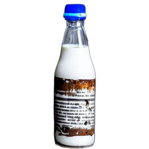 bottle, food, weapon, animal, 3d render, photorealistic, milk, over transparent PNG cut-out