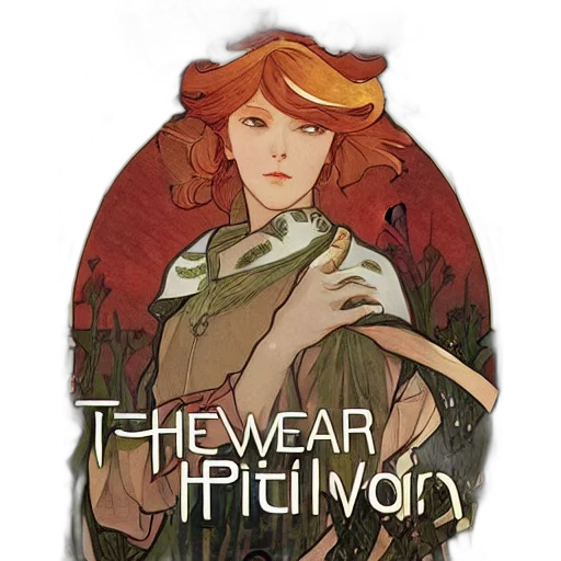 jewelry, jacket, dress, concept art, fantasy art, comic book art, watercolor, earth tones transparent PNG cut-out