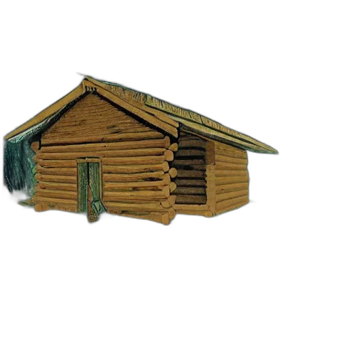 building, furniture, animal, 3d render, photorealistic, concept art, log, cabin transparent PNG cut-out