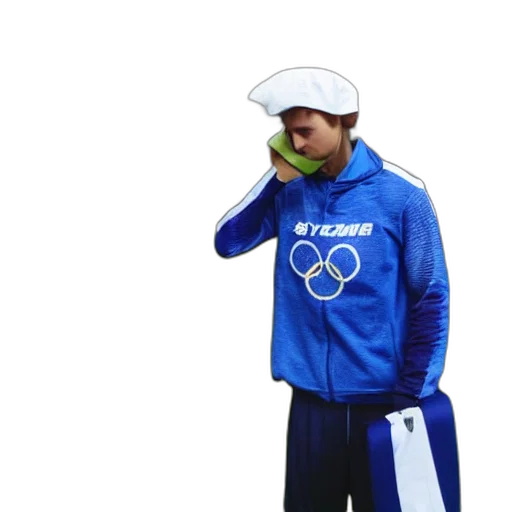 jacket, staff, hat, food, frowning, olympic, sport transparent PNG cut-out