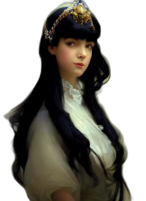 crown, hat, dress, face, fantasy art, photorealistic, oil painting, concept art transparent PNG cut-out
